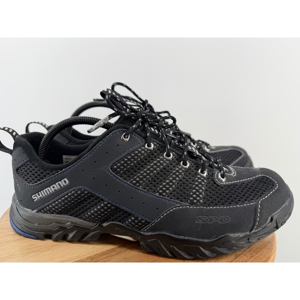 Shimano SH-MT33L Mens Mountain Bike Shoes Black Blue SPD EU 46 US 11.2 MTB - Picture 3 of 13
